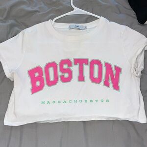 Adika Boston Graphic Crop Tee